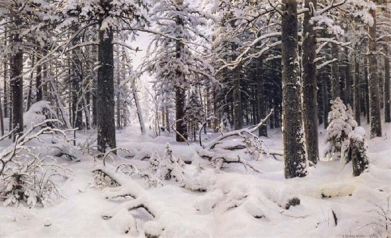 Ivan Shishkin Winter France oil painting art